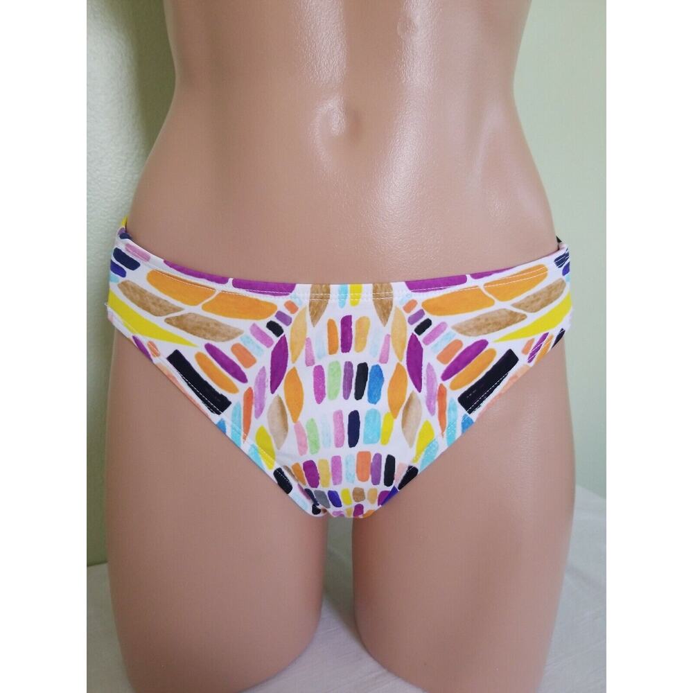 Bar III Kaleidoscope tab sides hipster bikini bottom size L